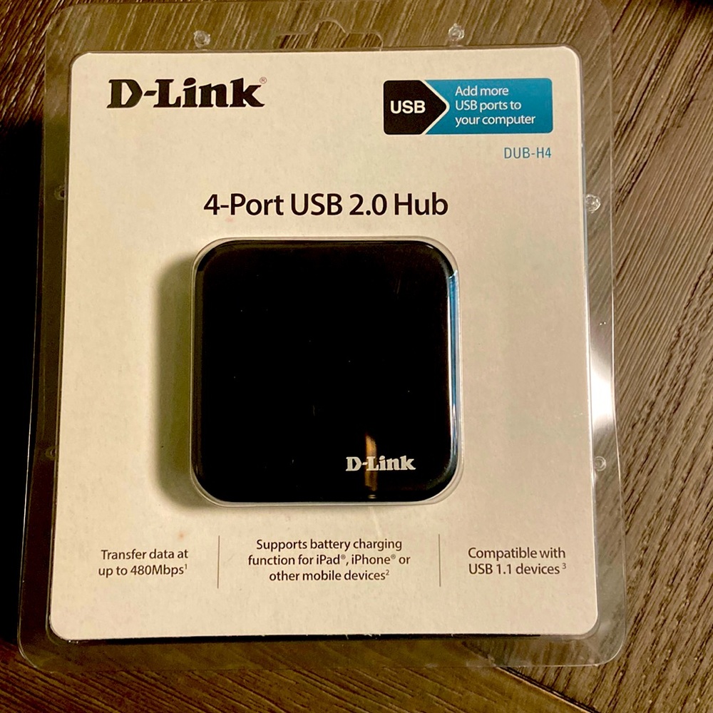 NWOT D-Link USB 2.0 Hub Black - Picture 5 of 9